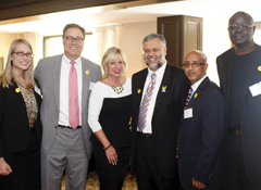 Breita Linnell, Norm Linnell-BFA Board President, Karen Sorbo, Ambassador Ebrahim Rasool, Asratie Teferra – BFA Board member, Seth Eggessa - BFA Board member at the Knowledge is Power Luncheon. (Credit: Aaron Hays)