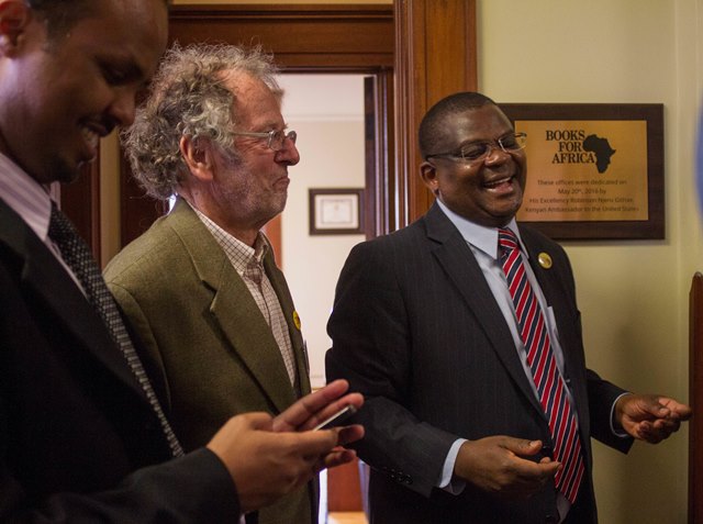 Ambassador Githae and BFA Founder Tom Warth celebrate the grand opening of the new BFA administrative offices