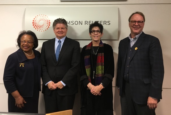 From left, Sharon Sayles Belton, Judge John Tunheim, Roberta Walburn, BFA Executive Director Patrick Plonski