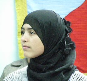 A student in Morocco who is benefiting from a BFA shipment sent thanks to generous funding from the OPEC Fund for International Development (OFID).