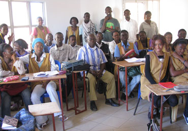 At École Nelson Mandela, a secondary school in its first year of operation, just one box from Books For Africa doubled their amount of library books. It is the Director’s goal to acquire one book for every student.
