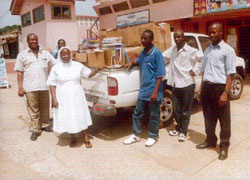 School books distributed by Books For Africa