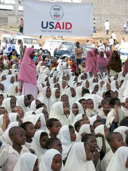 Students and Teachers at Mtopepo B Primary School in Zanzibar